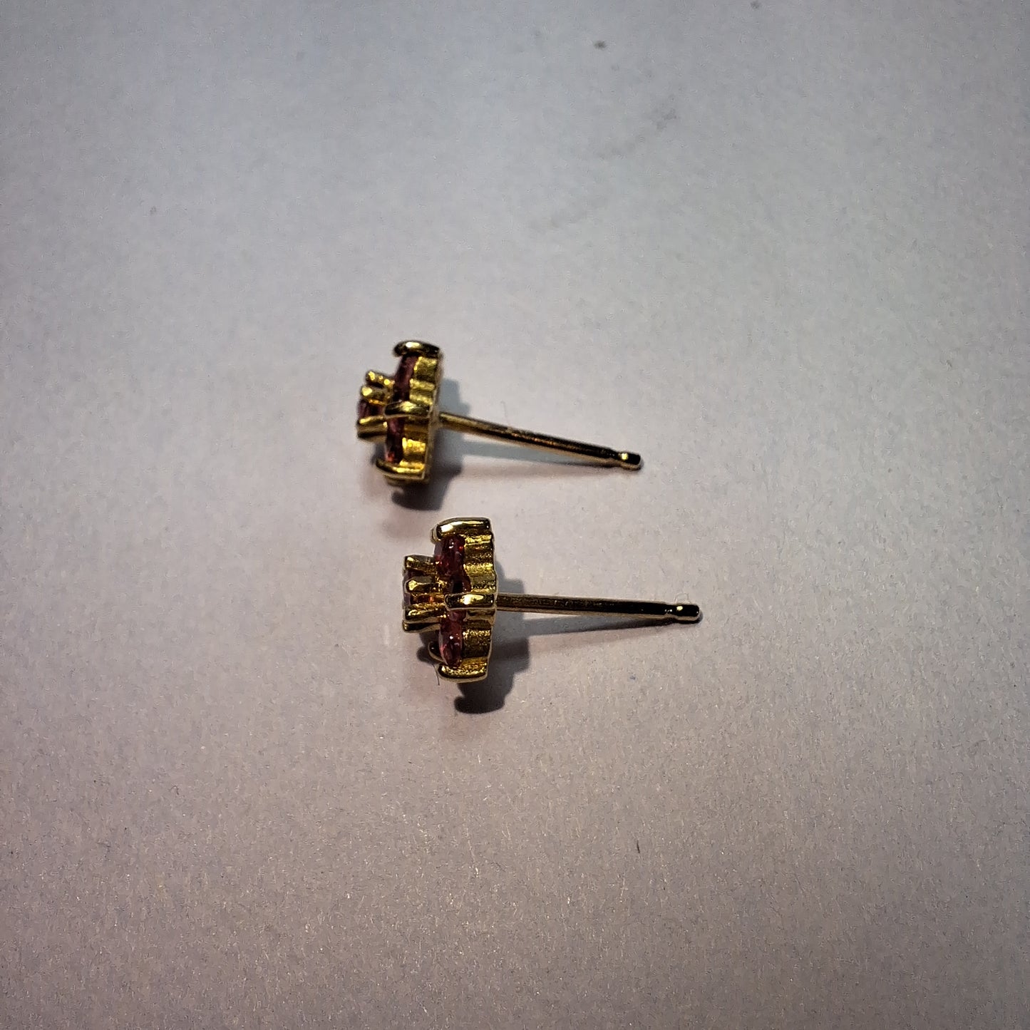 9ct Ruby flower studs