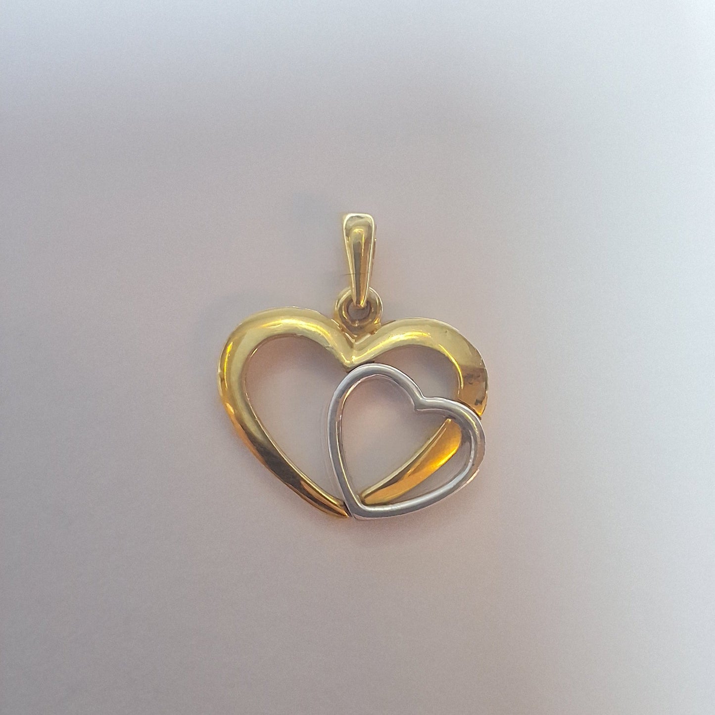 18ct Yellow & White Gold Heart pendant