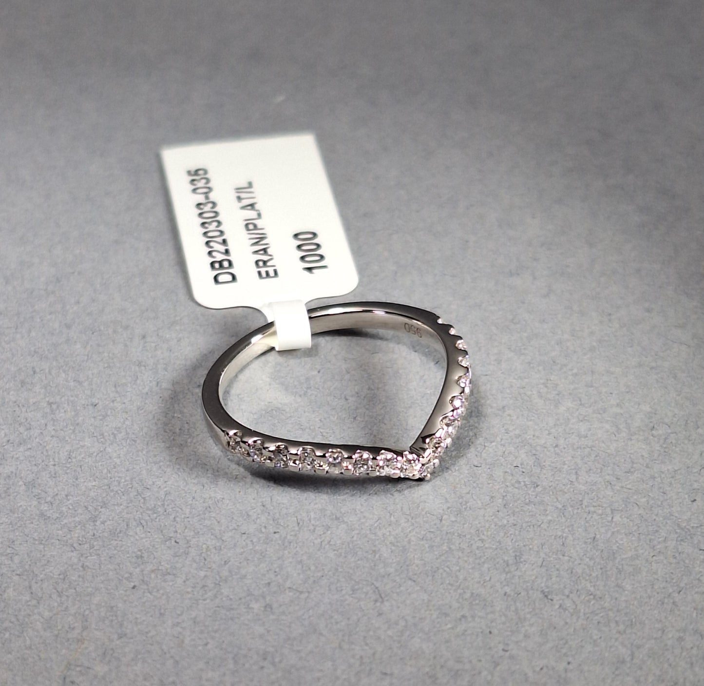 New Platinum Half eternity Diamond Ring