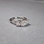 New Three Lab Grown Princess Cut Diamonds totalling 1.52ct on a Platinum Band With Official certificate