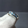 9ct White Gold, Blue topaz and Diamond Dress Ring