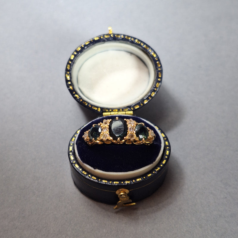 Antique 18ct Gold, Sapphire and Diamond Dress Ring