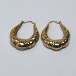 Vintage 9ct medium sized yellow Gold earrings hoops