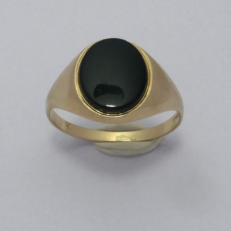 Gents 9ct yellow gold Onyx