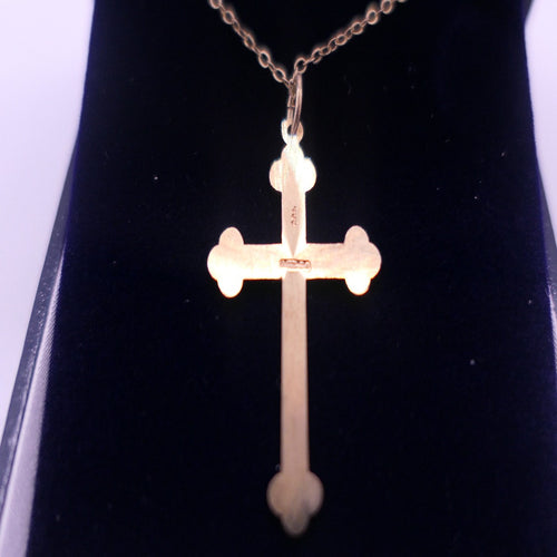 9ct yellow gold Cross with chain