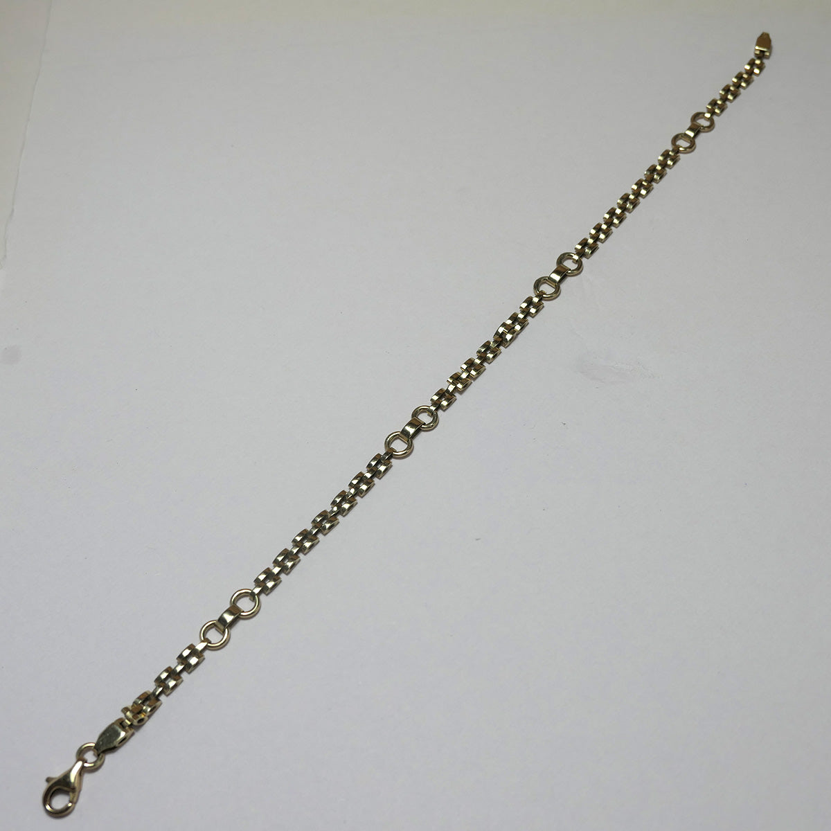 9ct Gold Multi linked Ladies bracelet