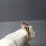 9ct Gold Garnet and Cubic Zirconia Dress Ring