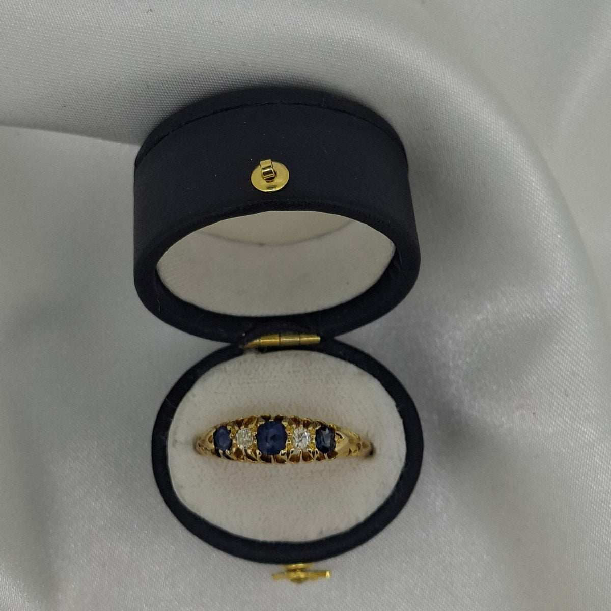 Vintage Diamond & Sapphire Five-Stone ring