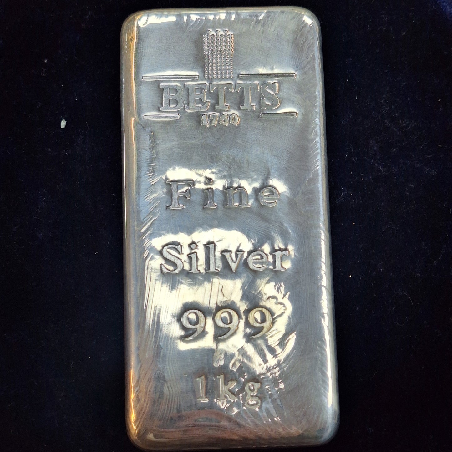 1 kilo of fine silver refined by Betts Metal
