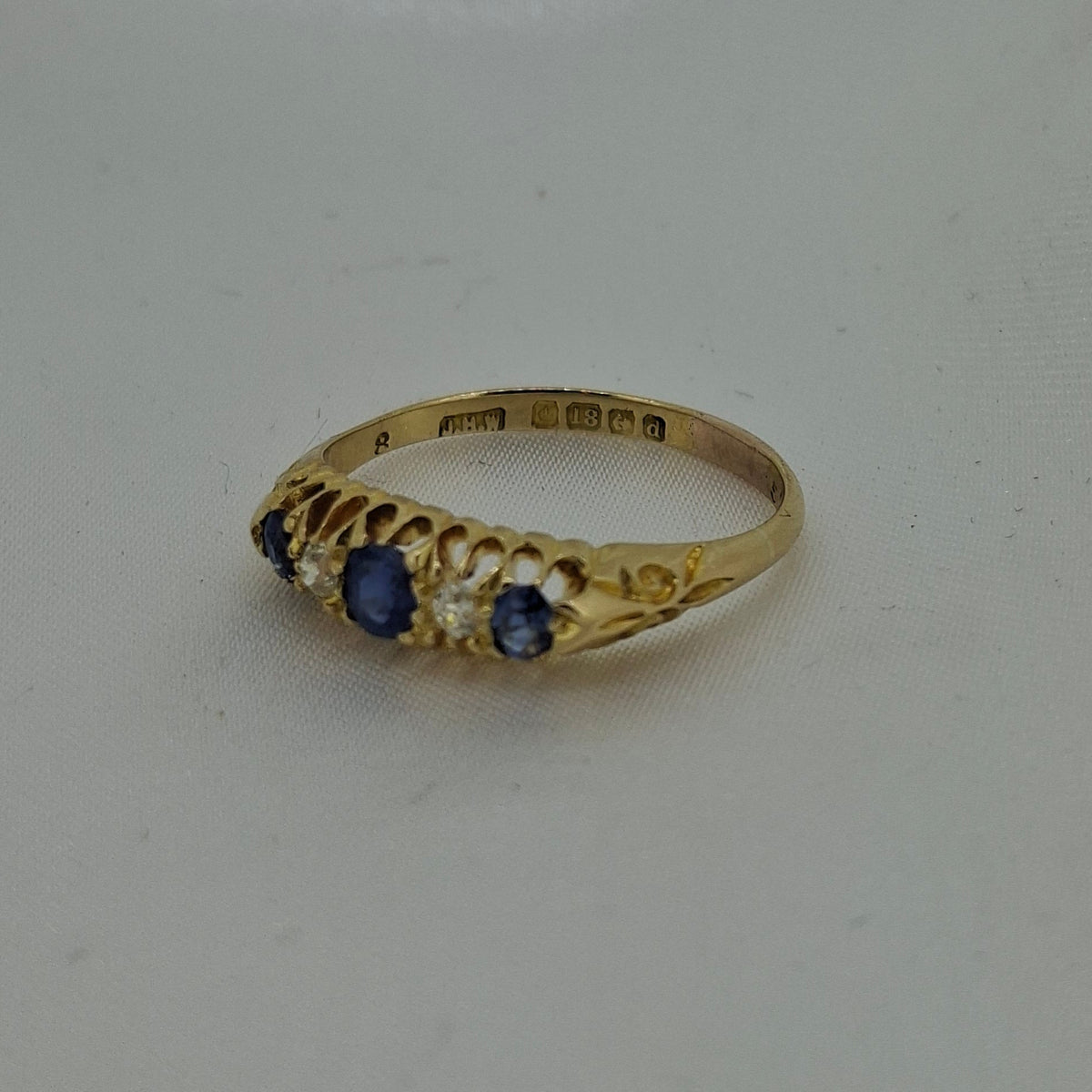 Vintage Diamond & Sapphire Five-Stone ring