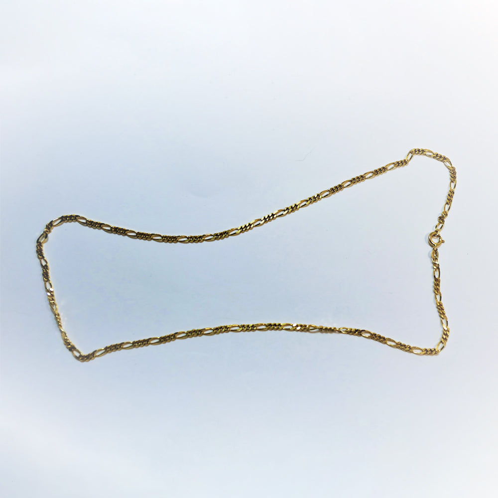 Vintage 9ct Gold Figaro Chain 20"