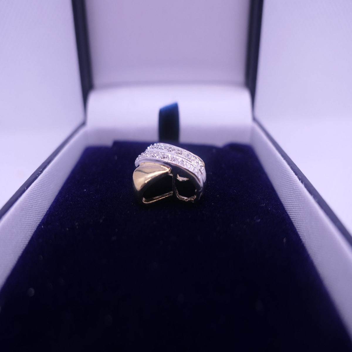 9ct Gold Diamond Crossover Pendant
