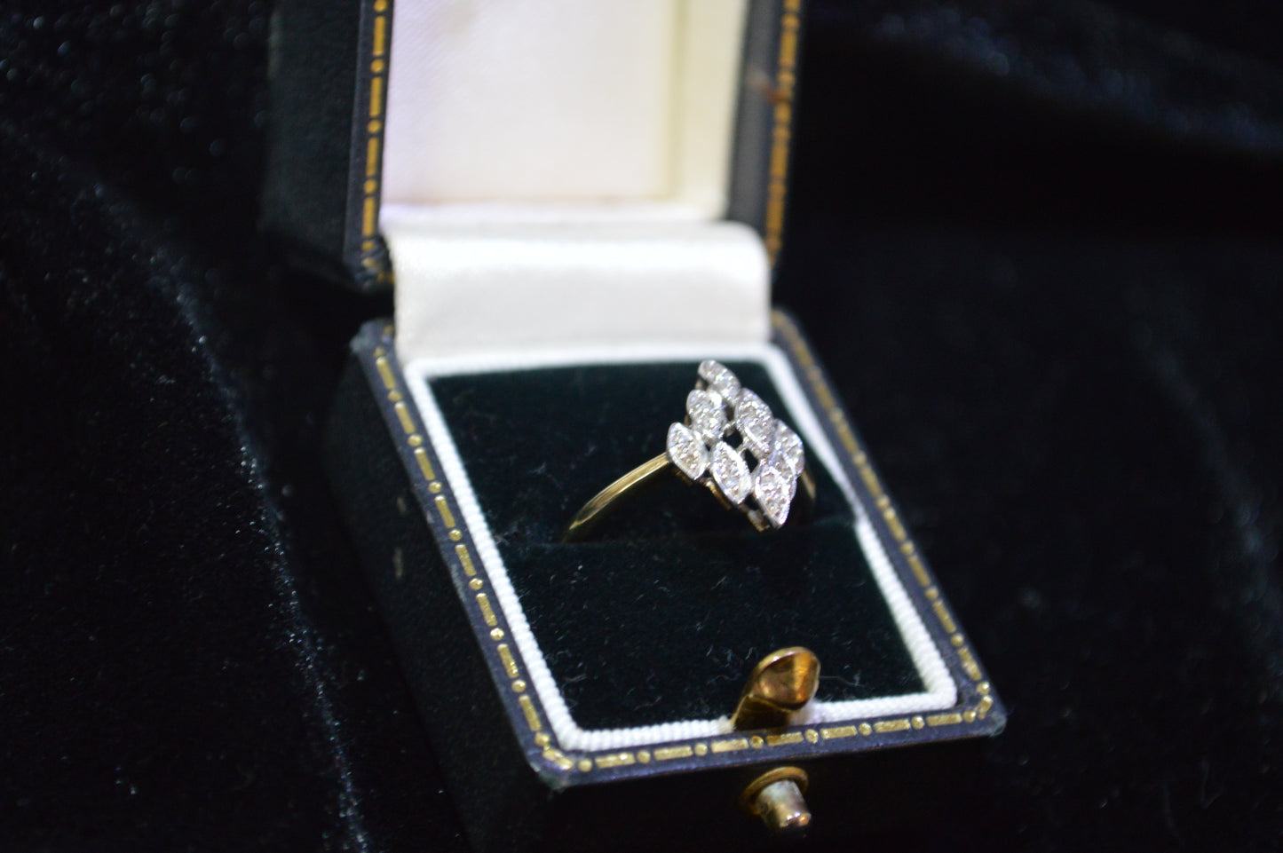 9ct Yellow Gold Marquise shape Diamond ring
