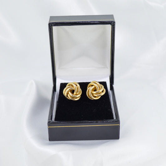 9ct Yellow Gold Knot Earrings