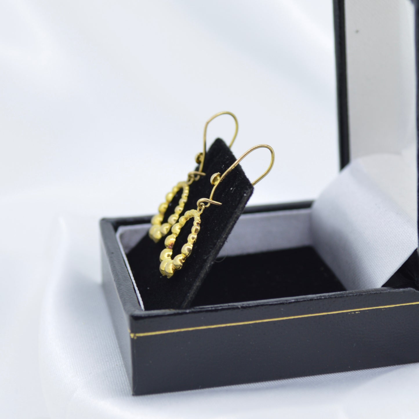 9ct Yellow Gold Earrings Circle Drop