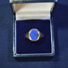 Blue signet ring