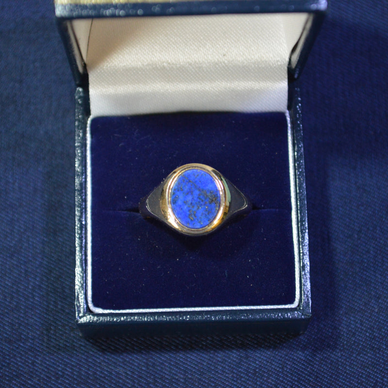 Blue signet ring