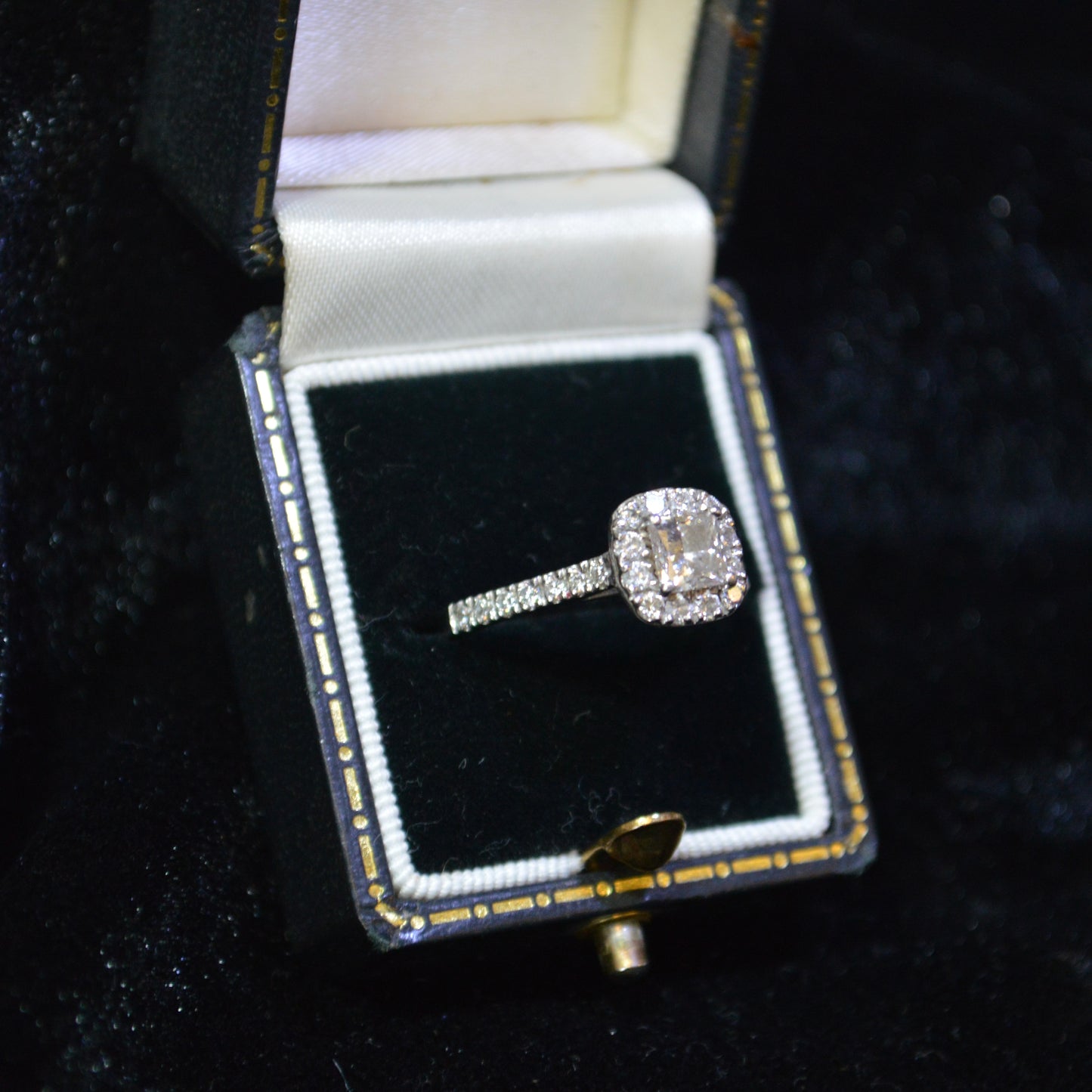 Lab Grown Princess Cut 0.54 Carat Diamond Platinum Ring
