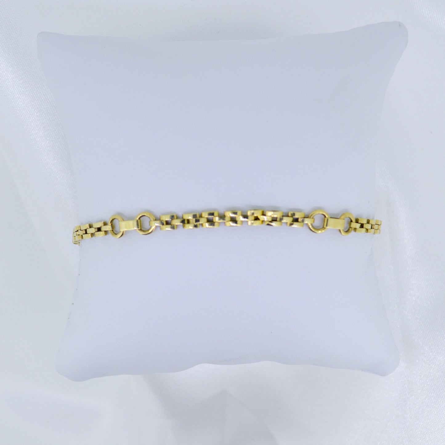 9ct Gold Multi linked Ladies bracelet