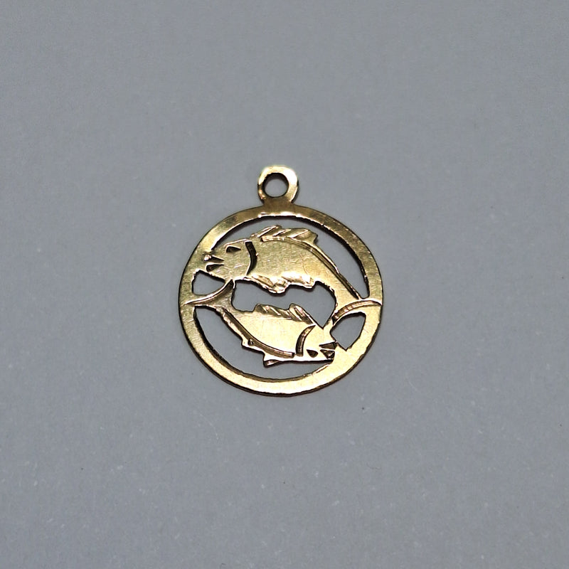 Pisces 9ct Yellow Gold Pendant