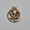 9ct Yellow Gold Scotish thistle  Pendant