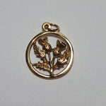 9ct Yellow Gold Scotish thistle  Pendant
