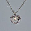 9ct Yellow gold Mum pendant with White Gold detailing, on a trace chain