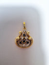 9ct Yellow Gold Sapphire & Cubic zirconia pendant