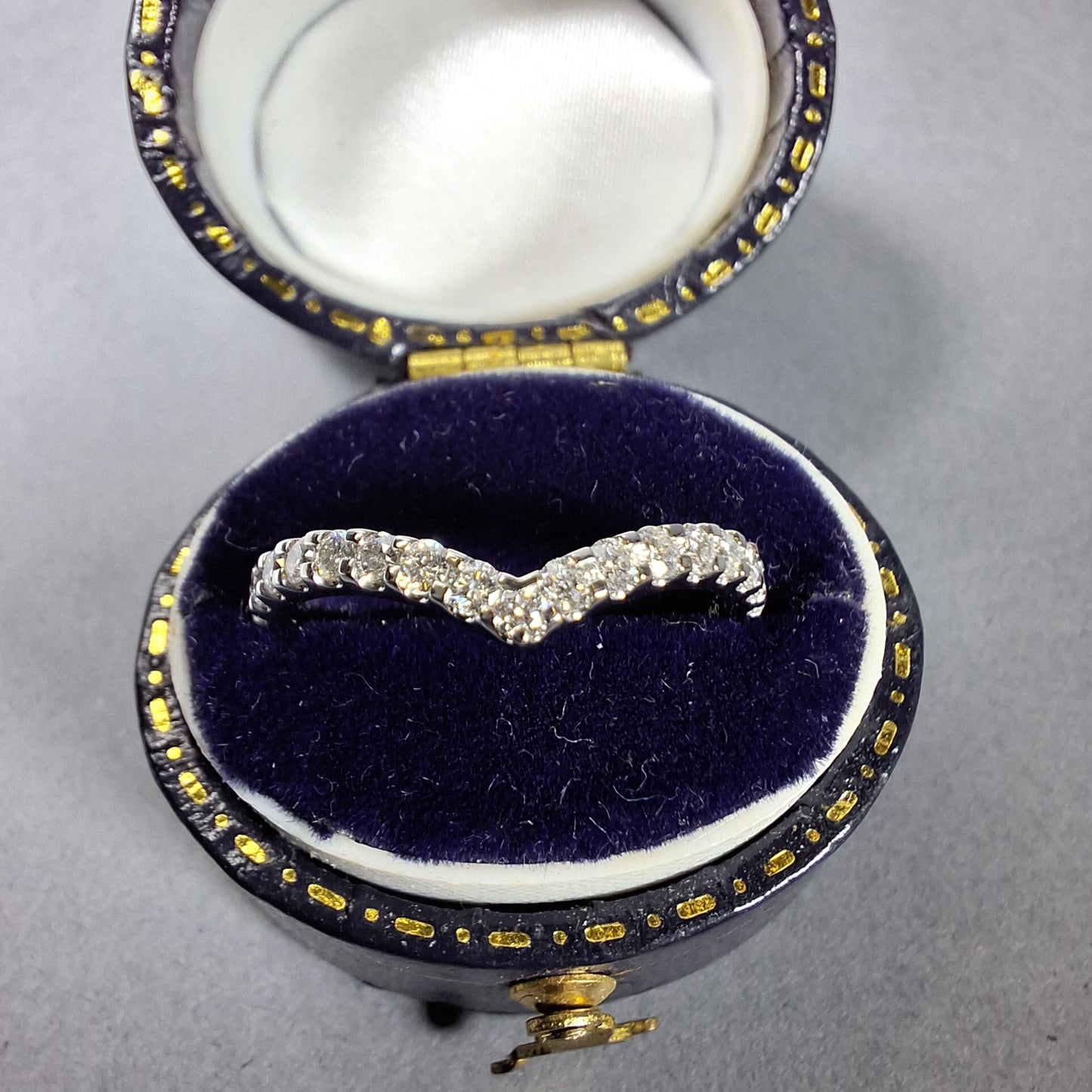 New Platinum Half eternity Diamond Ring