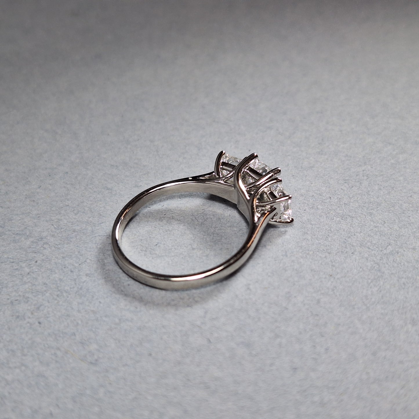 New Three Lab Grown Princess Cut Diamonds totalling 1.52ct on a Platinum Band With Official certificate