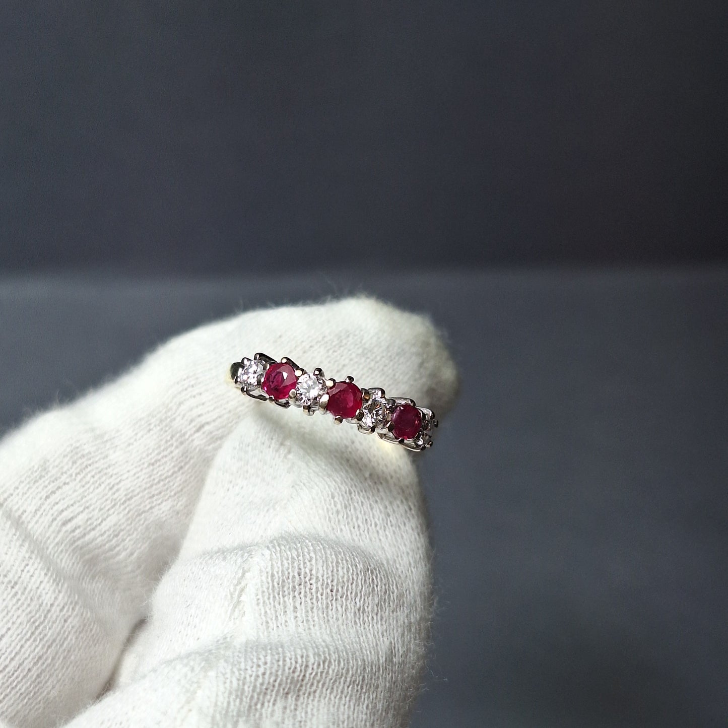 18ct Gold Ruby and Diamond Dress Ring