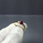 18ct Gold Ruby and Diamond Ring