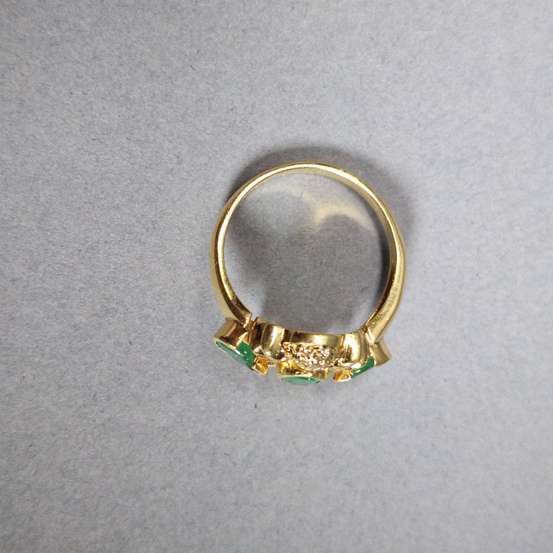 18ct Gold Emerald Ring