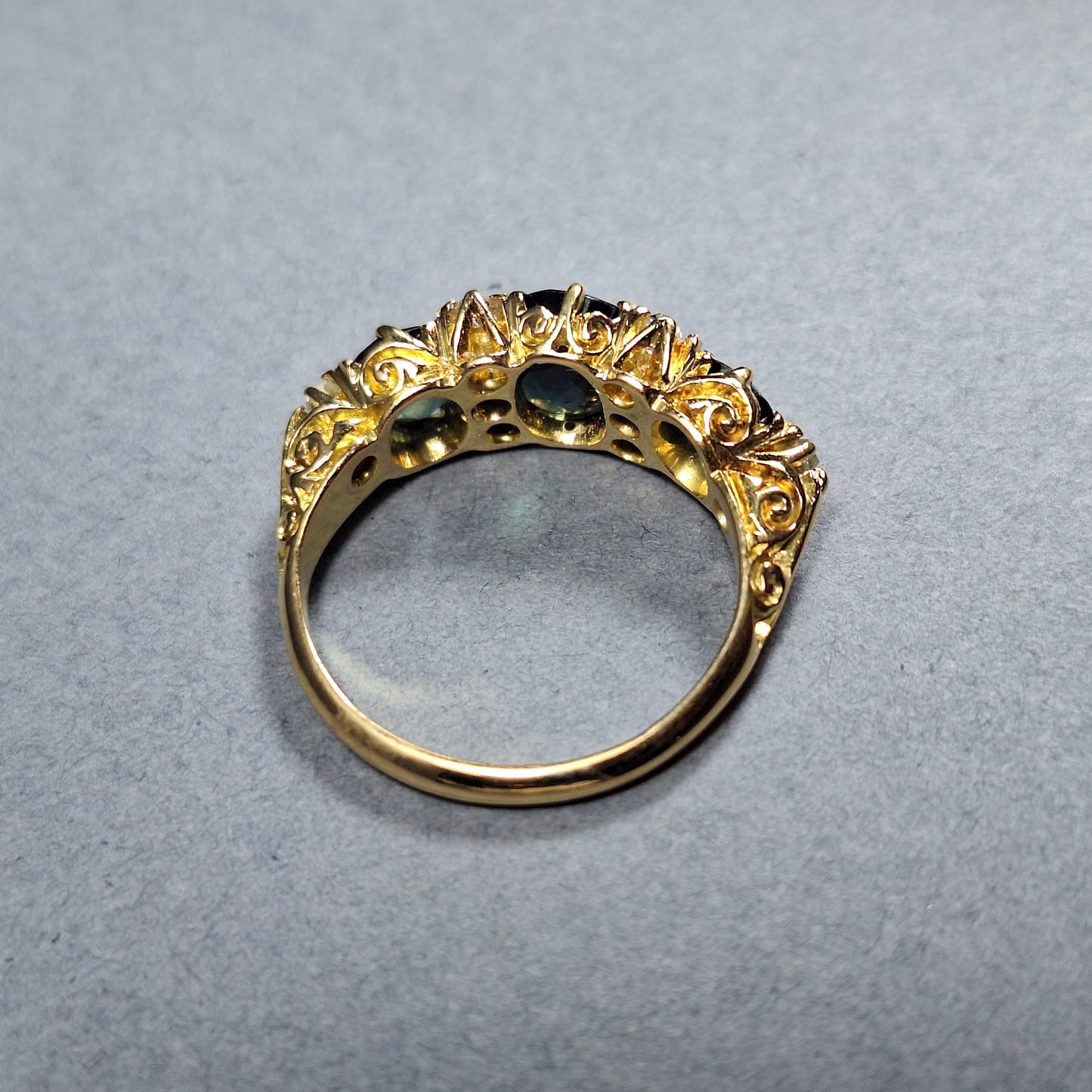 Antique 18ct Gold, Sapphire and Diamond Dress Ring