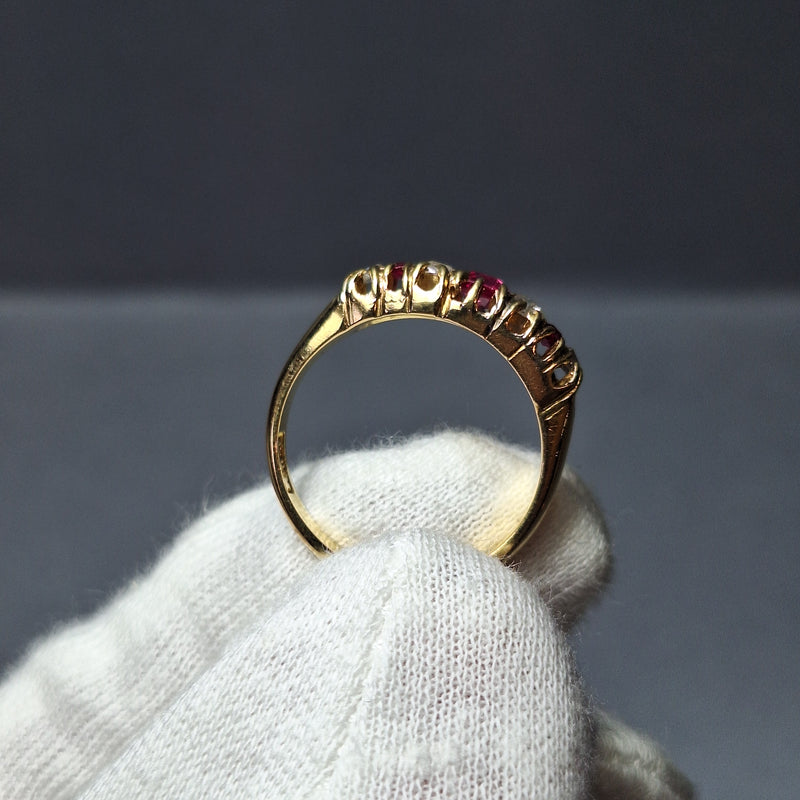 Antique 18ct Ruby and Diamond Ring