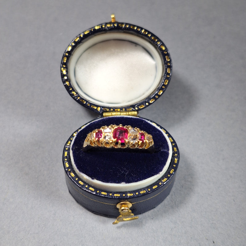 Antique 18ct Ruby and Diamond Ring