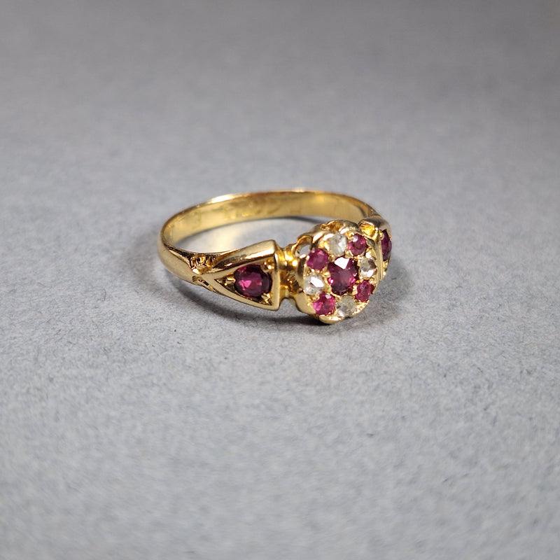 18ct Gold Ruby and Diamond Ring