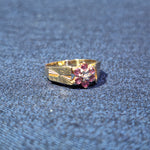 9ct Ruby flower pattern