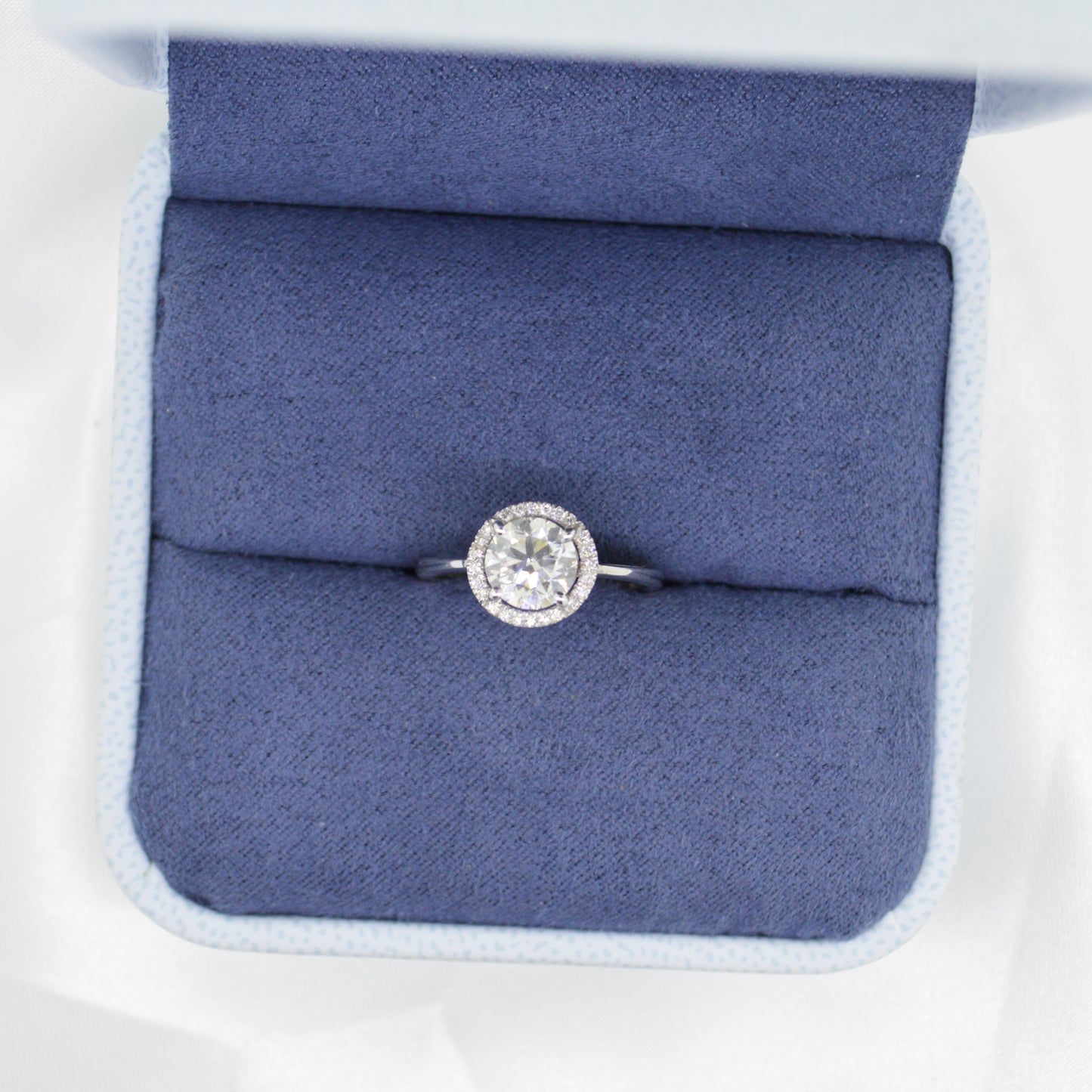 14ct White Gold & Round Brilliant Cut Diamond Ring