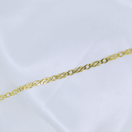 9ct Yellow Gold Double Curb style Bracelet