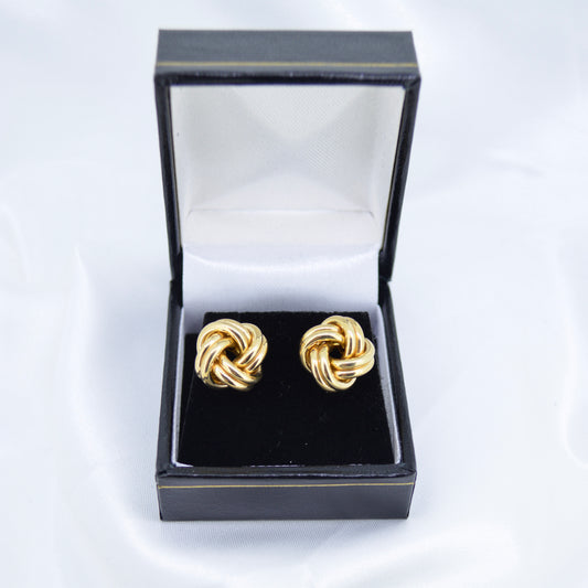 9ct Yellow Gold Knot Earrings