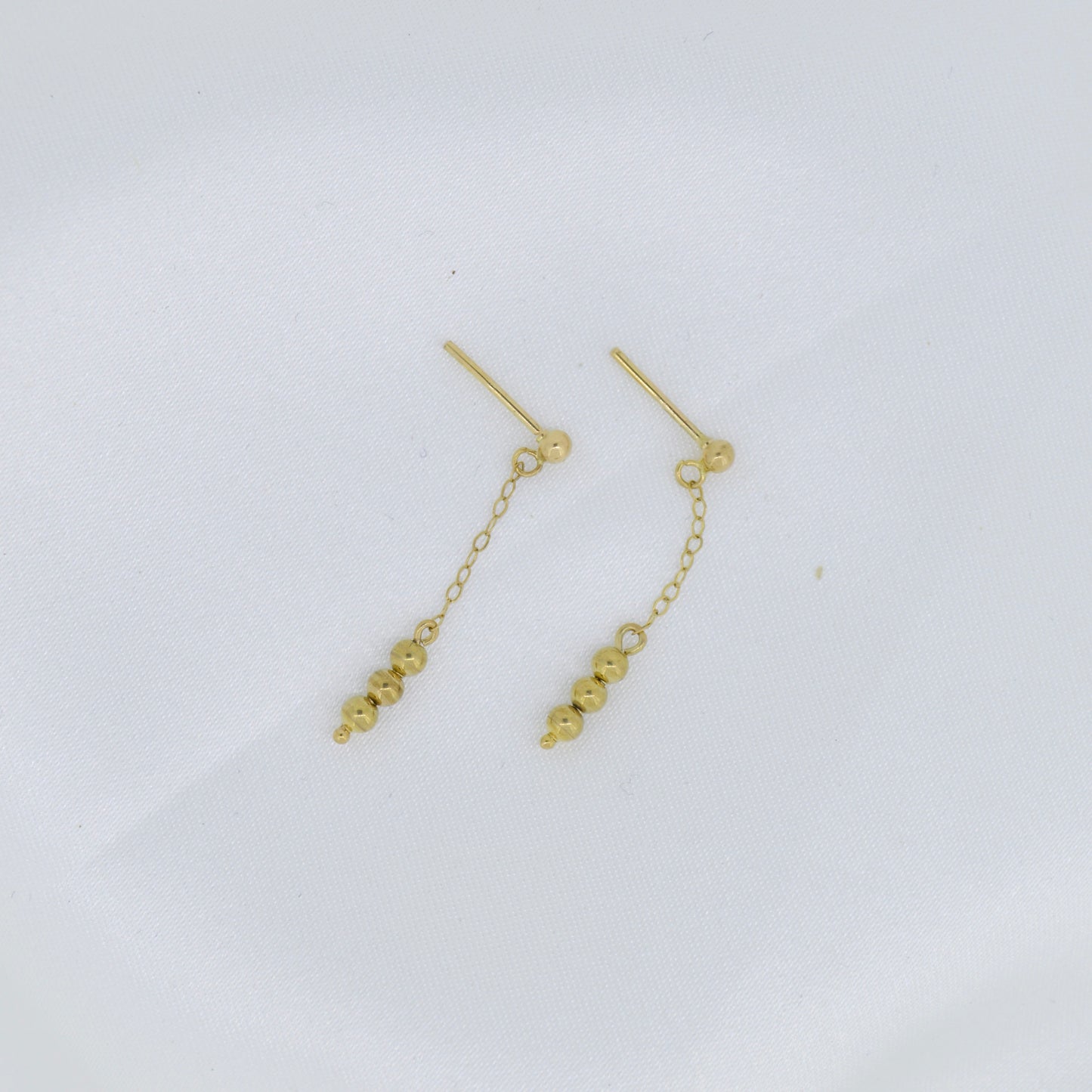 9ct yellow Gold drop earrings