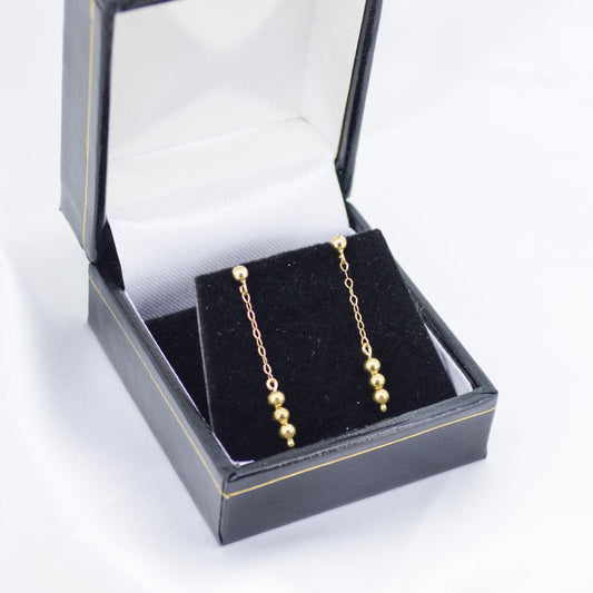9ct yellow Gold drop earrings