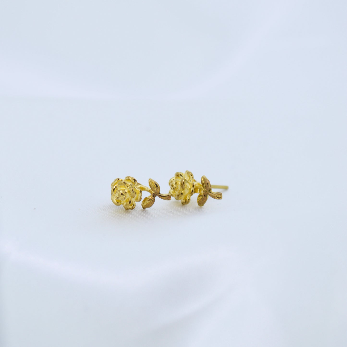9ct Yellow Gold Flower Earrings