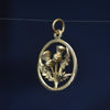 9ct Yellow Gold Scotish thistle  Pendant