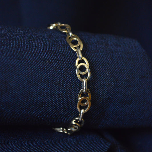 9ct Gold open oval link Bracelet