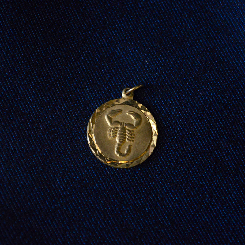 9ct Yellow Gold Scorpio Pendant