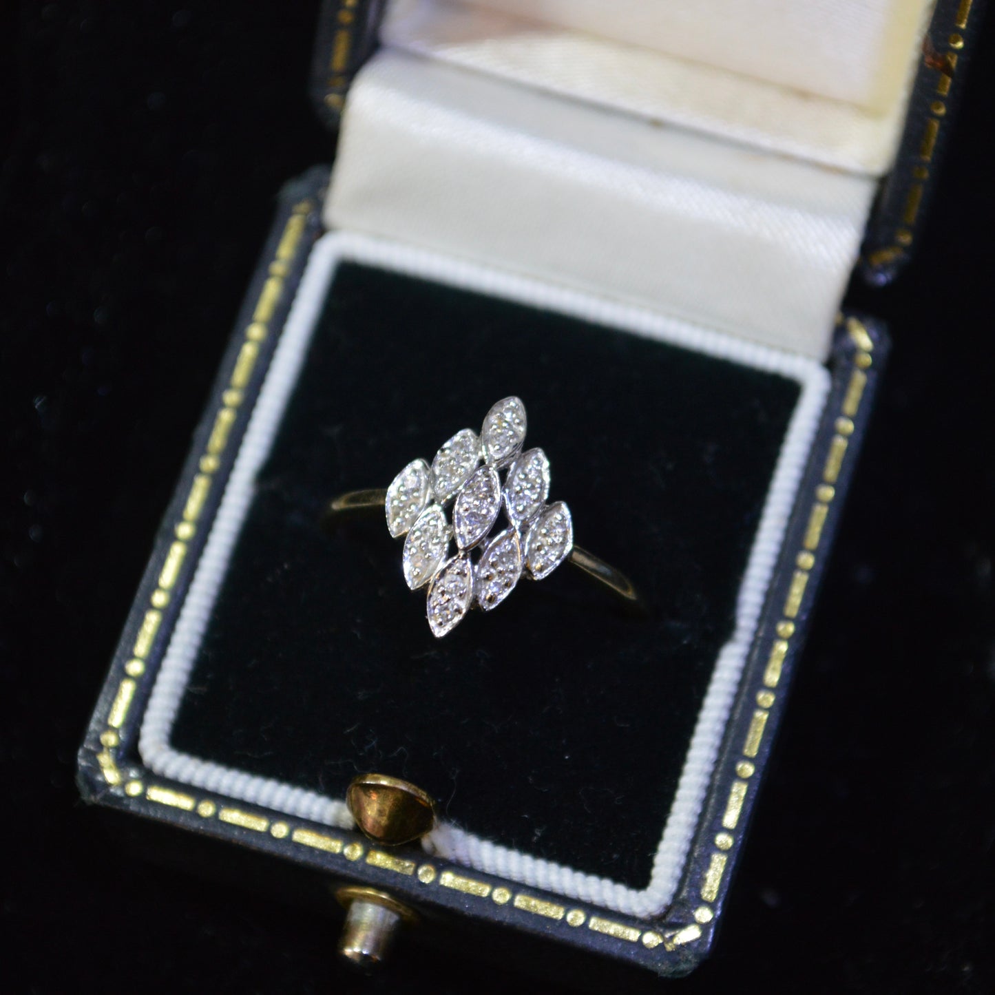 9ct Yellow Gold Marquise shape Diamond ring