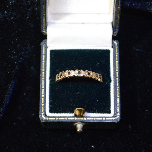 9ct Sapphire Half Eternity ring