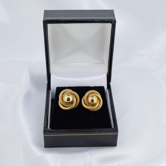 9ct Yellow Gold Knot Earrings
